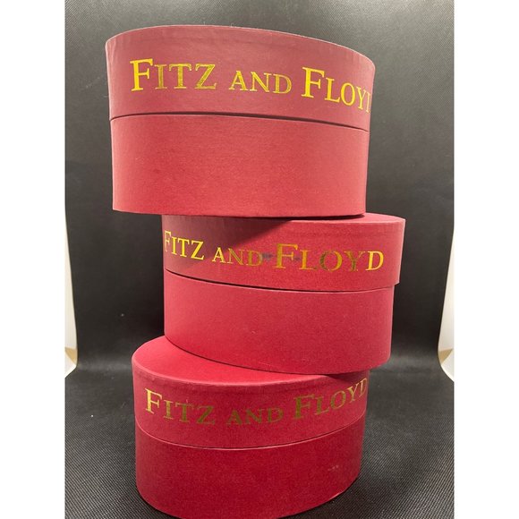 Fitz and Floyd 3 Replacement Boxes Sedona Red Shoe / Flamingo / Summer in Paris - Picture 1 of 11